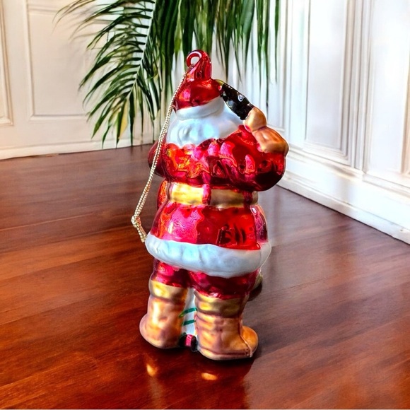 VINTAGE 2002 Coca-Cola Santa Blown Glass Ornament in Box - Christmas Tree - Picture 12 of 16